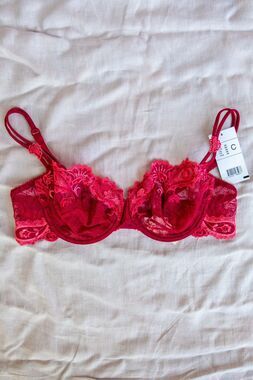 Chantelle Red Paisley Bra
